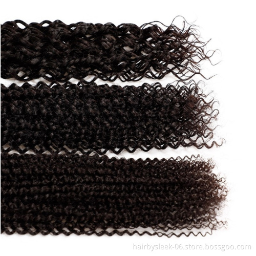 Rebecca new fiber 8A grade non remy 20 to 40 inches kinky curl mini curl water wave 100g natural black brazilian hair bundles